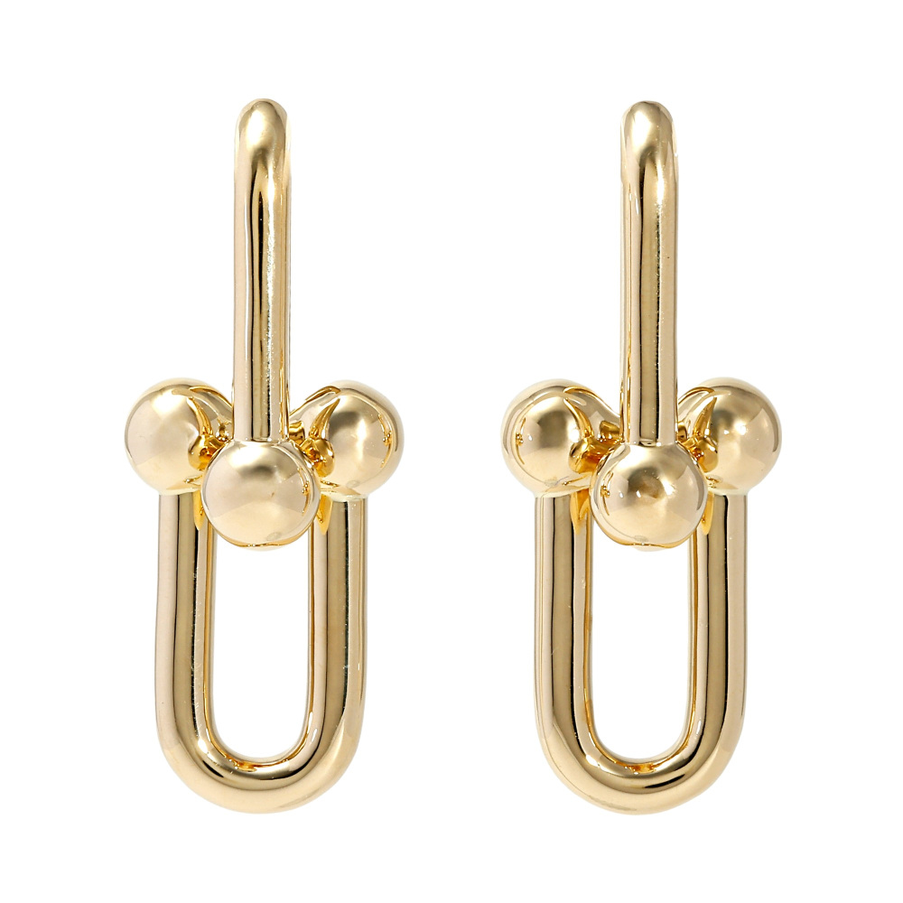 Tiffany & Co. Hardware Link Earrings 18K Yellow Gold 60006355