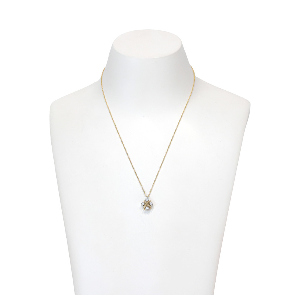 Tiffany & Co. Schlumberger Rin Necklace Platinum & 18K Yellow Gold Diamond 60022674