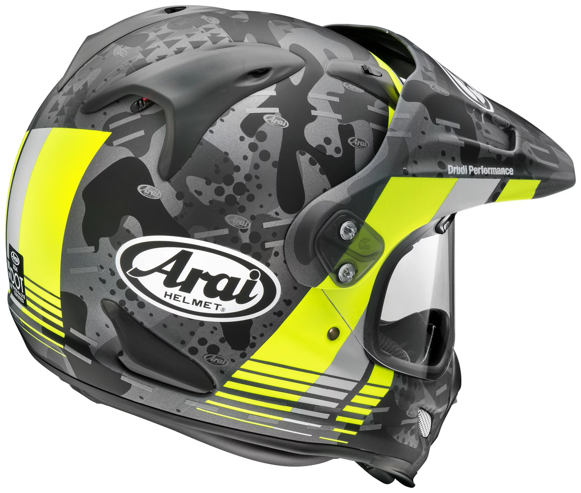 Arai XD-4 Cover Dual Sport Motorcycle Helmet (M2015) Frost Fluo Yellow XL
