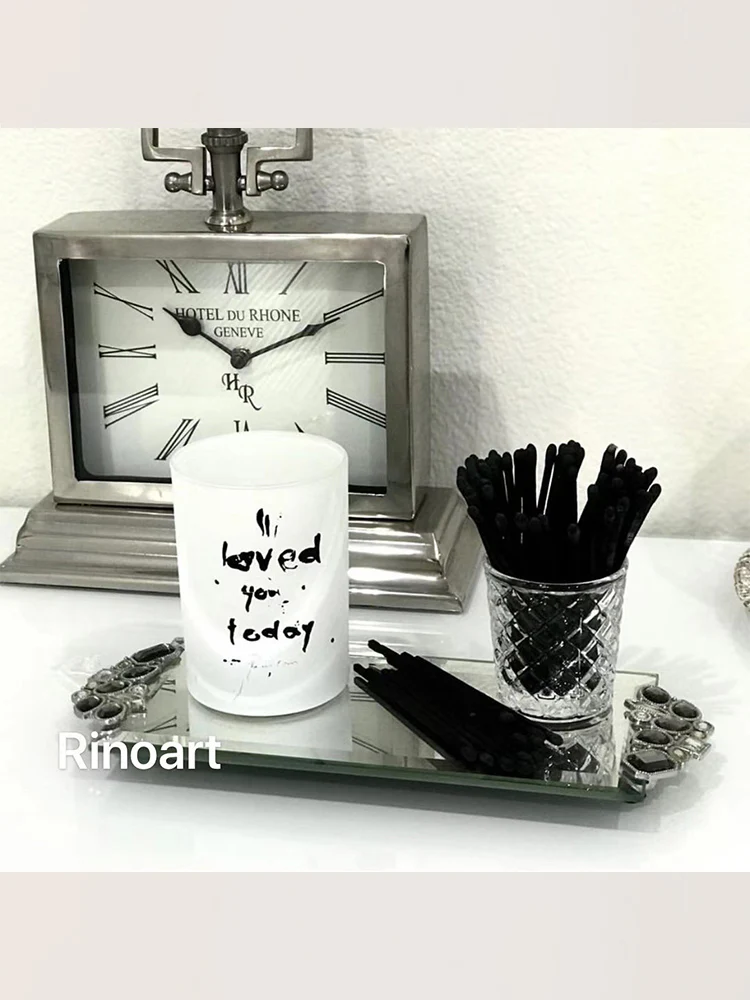 DC014 - Hand-painted Candle Cup Beverly Hills Sample Room SpaRoom Niche Rose Sleep Aromatherapy Jasmine Candle