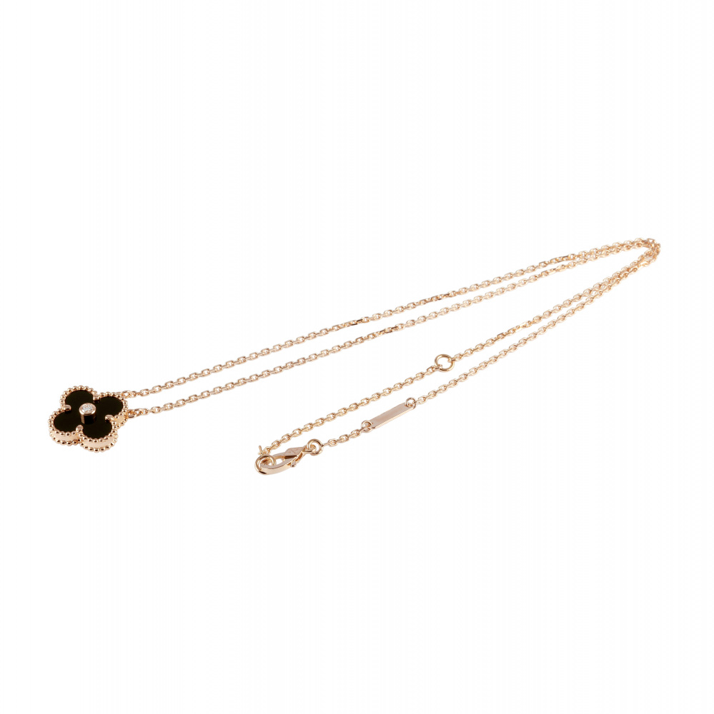 Van Cleef & Arpels Vintage Alhambra 2016 Holiday Exclusive Necklace 18K Rose Gold