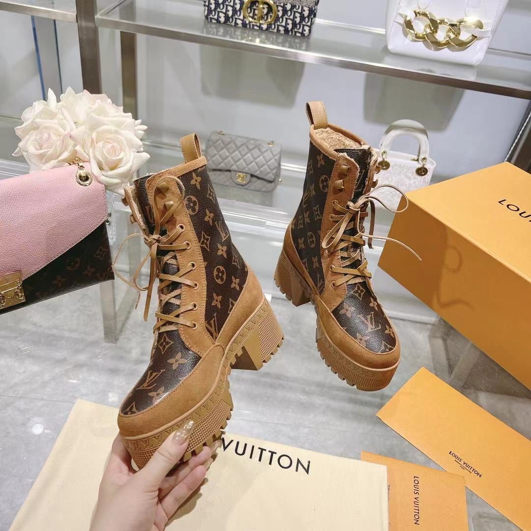 Louis Vuitton Laureate Platform Desert Boot Brown