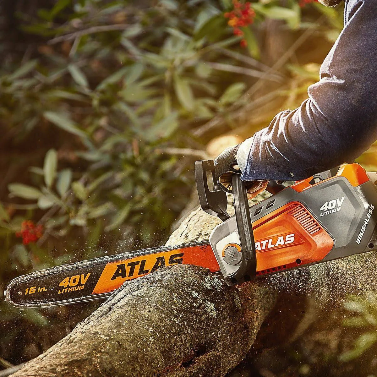 Atlas 40V Brushless Cordless 16 in. Chainsaw - Tool Only