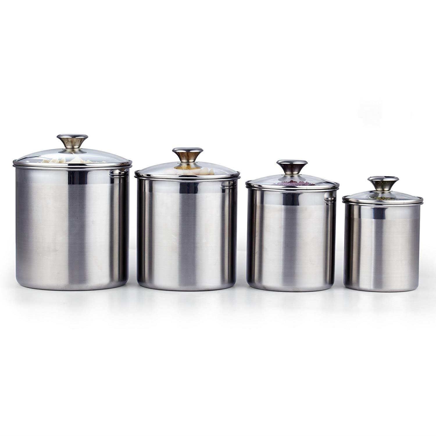 Cooks Standard 02553 4-Piece Canister Set Stainless Steel