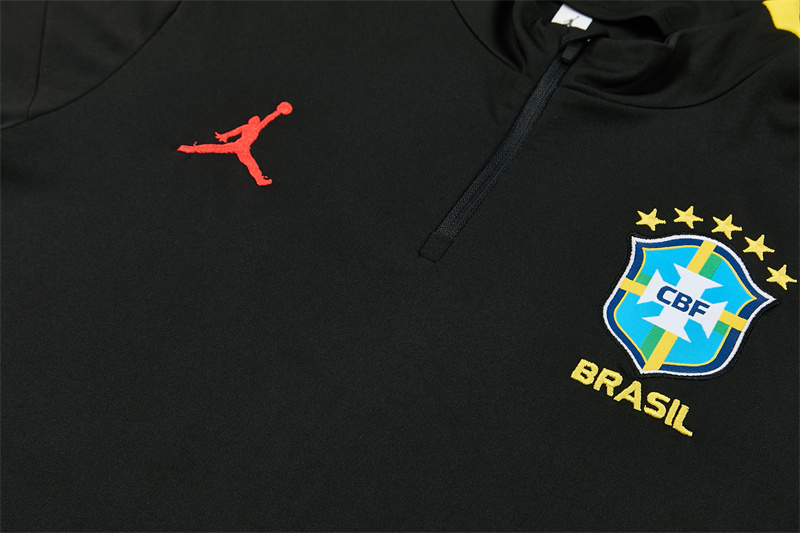 Adult / Kids 2627 Brazil Half Zipper Training Suit