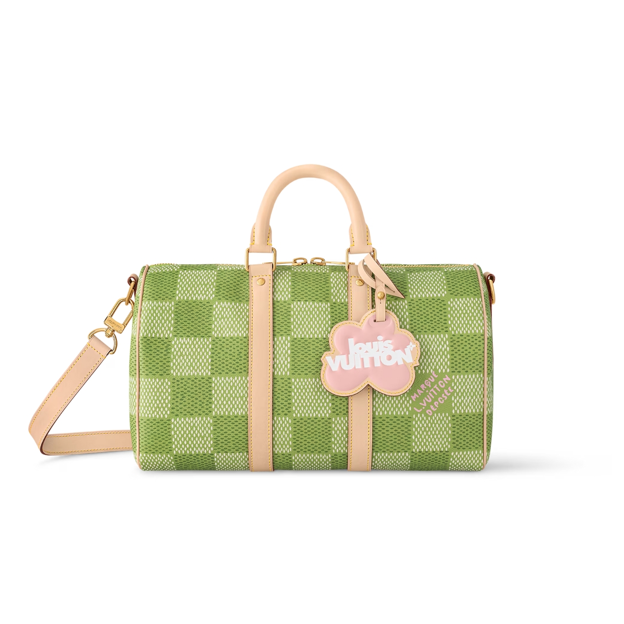 Louis Vuitton Keepall Bandouli Re Damier Canvas Green 35Cm N40671