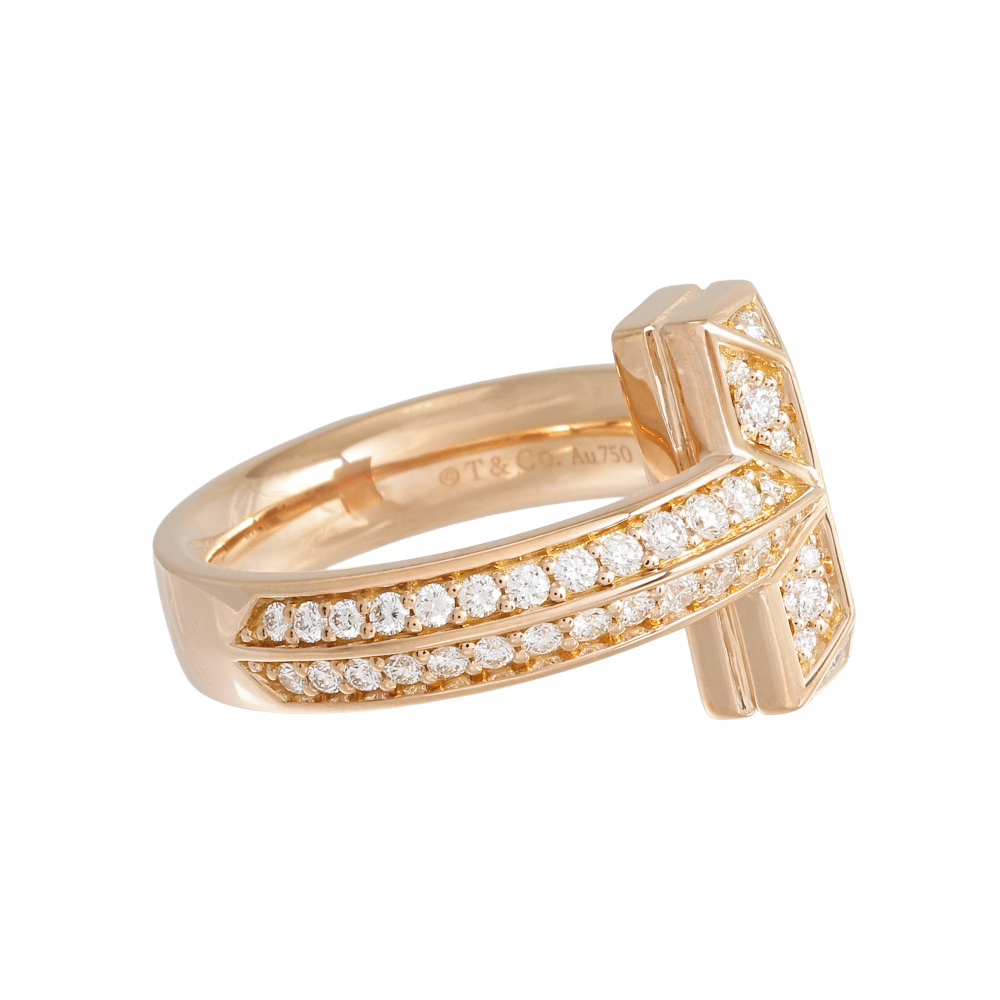 Tiffany & Co. Tiffany T One Ring 18K Rose Gold Diamond 68169798