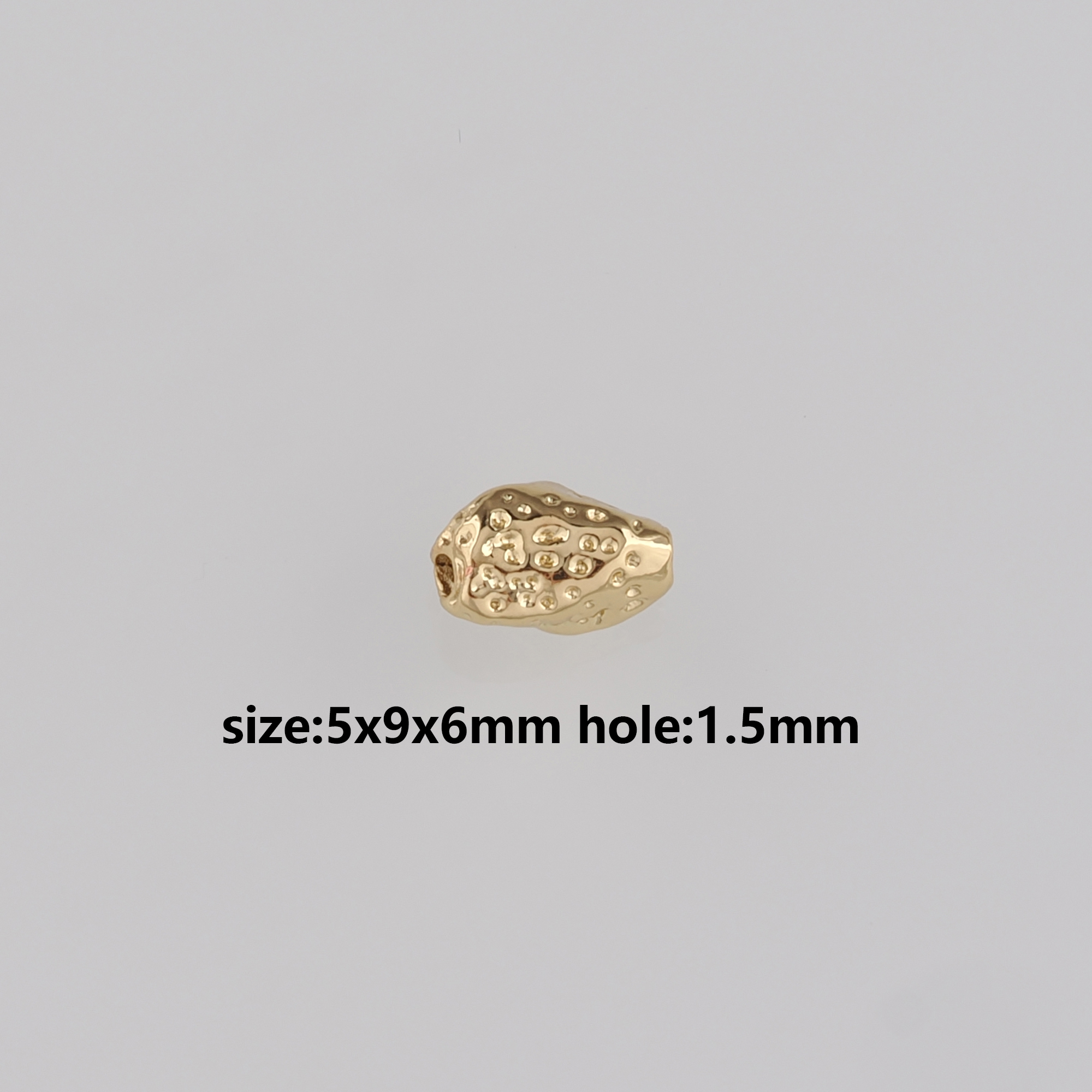 18K Gold Filled Geometric Spacer Beads,Irregular Bead for Bracelet Jewelry Necklace Making Supply