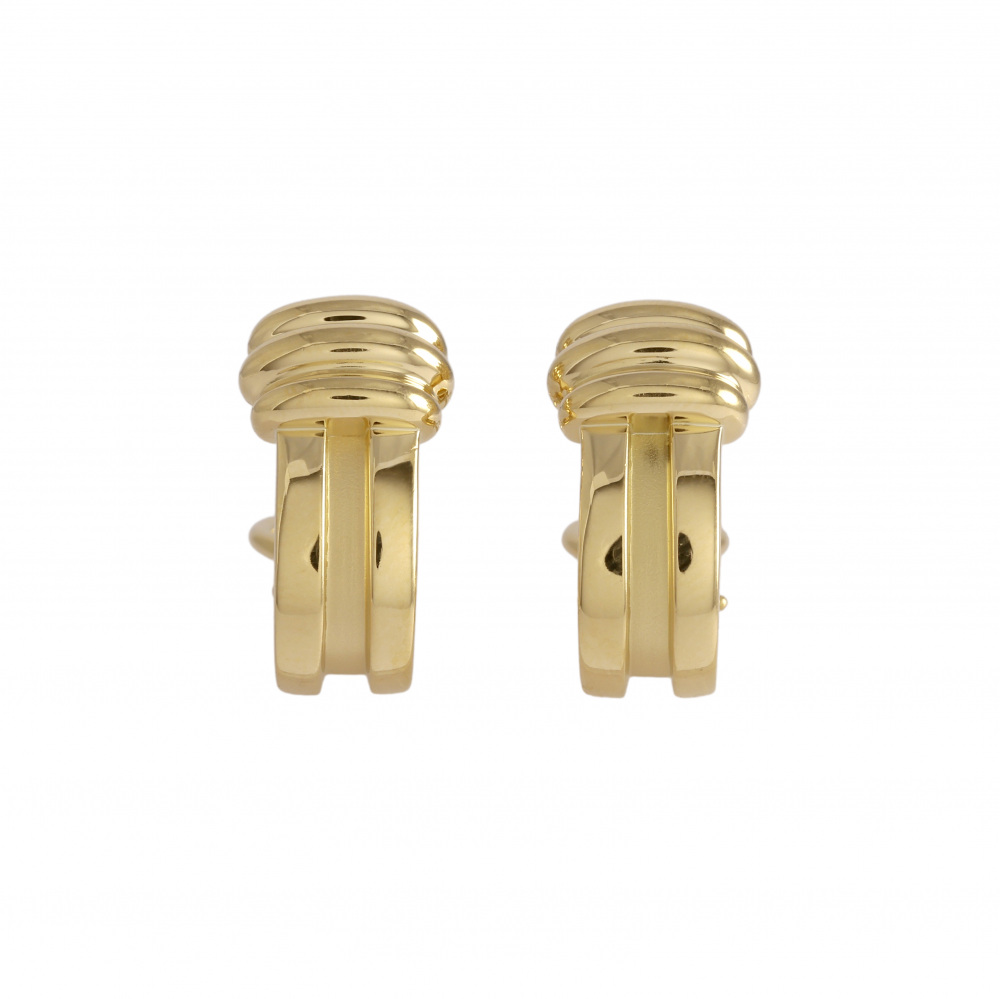 Tiffany & Co. Atlas Groove Earrings 18K Yellow Gold