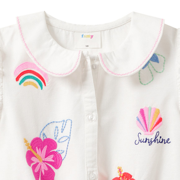 Famy Mädchen Bluse mit Stickerei