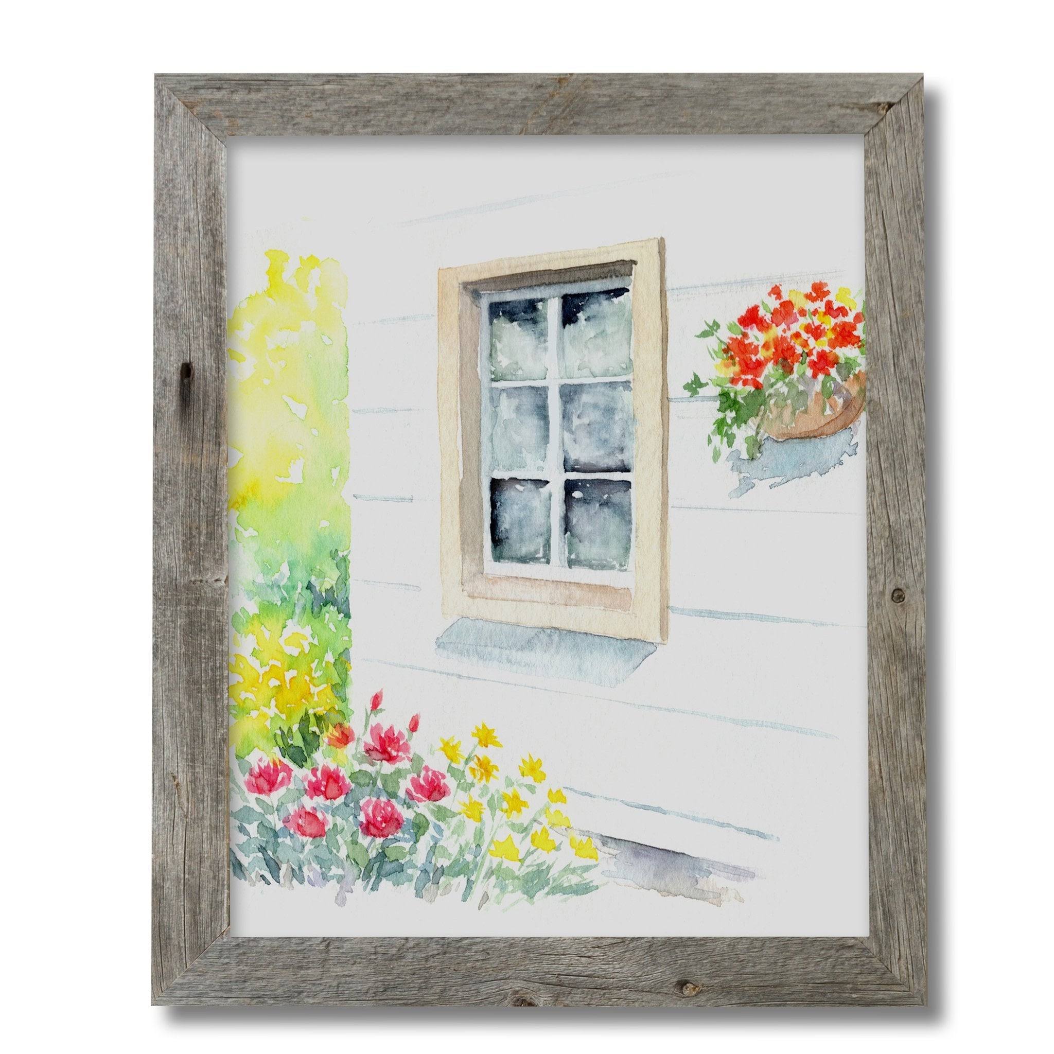Coastal Dreams 2x22 Thick Reclaimed Wood Frame Weathered Grey / 14x22 x 14x22