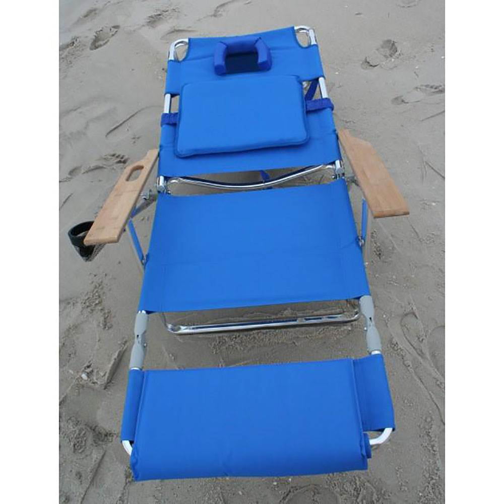 Ostrich Reclining Aluminum Beach Chair – Blue