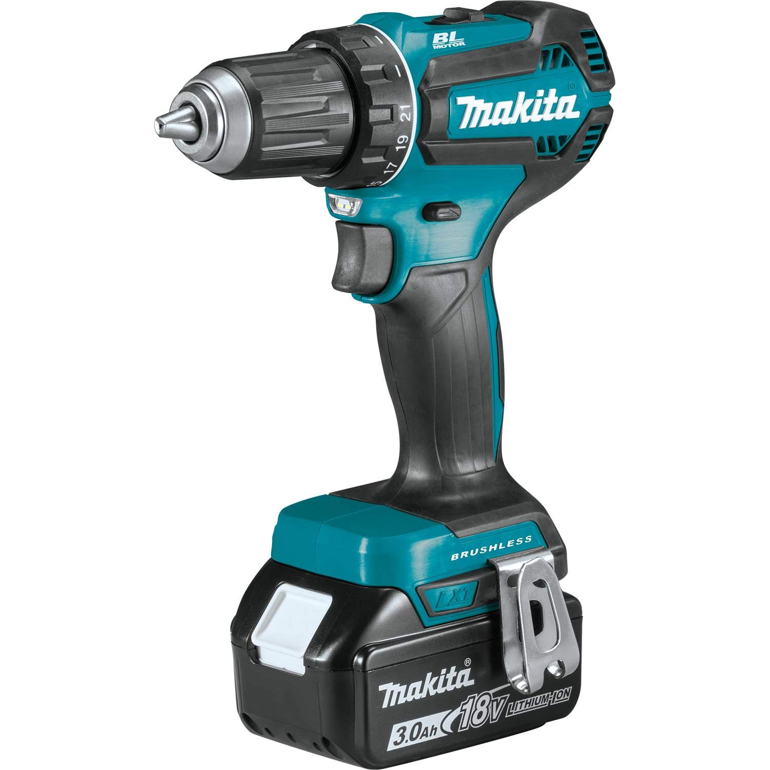 Makita XFD131 18V LXTu00ae Lithium-Ion Brushless Cordless 1/2" Driver-Drill Kit (3.0Ah)
