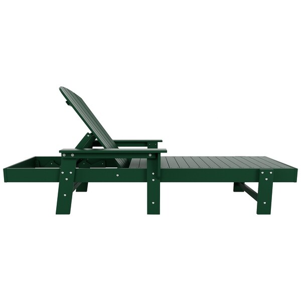 Polytrends Altura Poly EcoFriendly All Weather Reclining Chaise Lounge with Arms