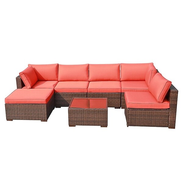 7piece Wicker Sectional Sofa Set