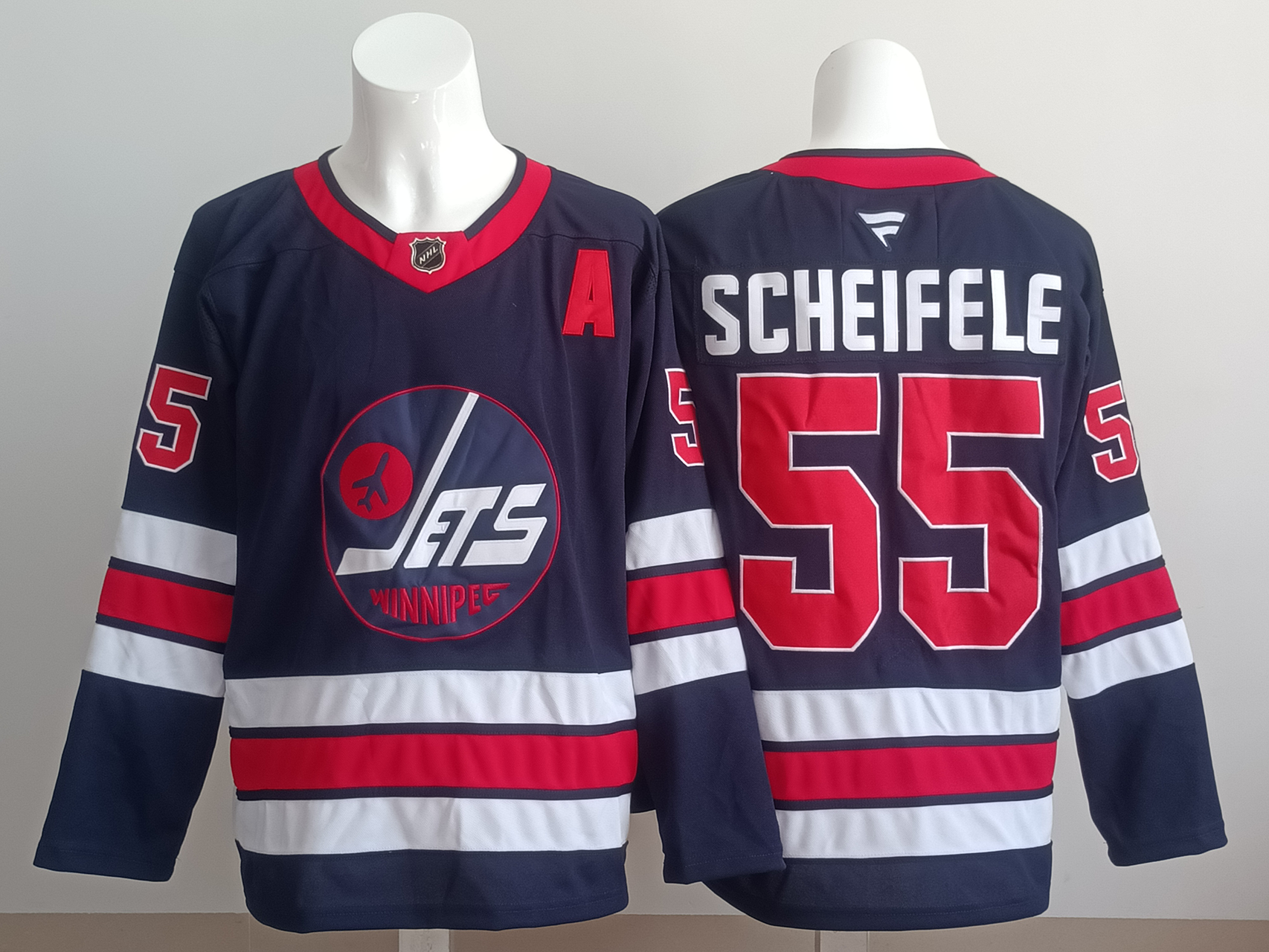 Men's Winnipeg Jets Mark Scheifele #55 Fanatics Navy Player Jersey
