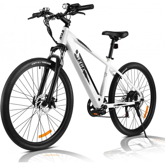 27.5″ Electric Bike for Adults,36/48V Electric Bicycle/Mountain Ebike/Commuter Electric Bike 350W with Removable Lithium Battery,Professional 7 Speed Gears,Fat Tire Electric Bike for Women& Men