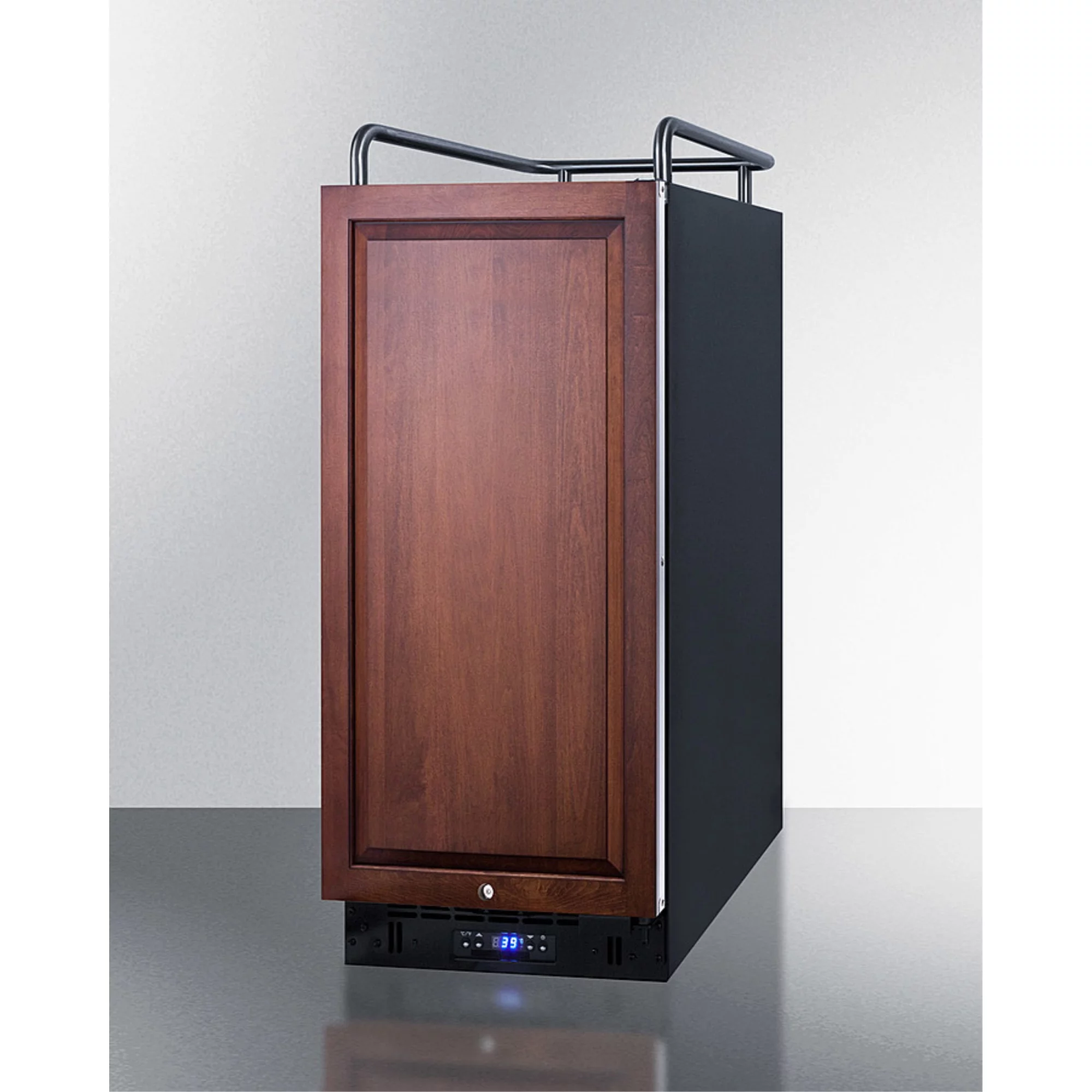 Summit Appliance SBC15NKIF 34.25 x 15 x 22.5 in. Built-In Undercounter Wine Kegerator, Black Cabinet