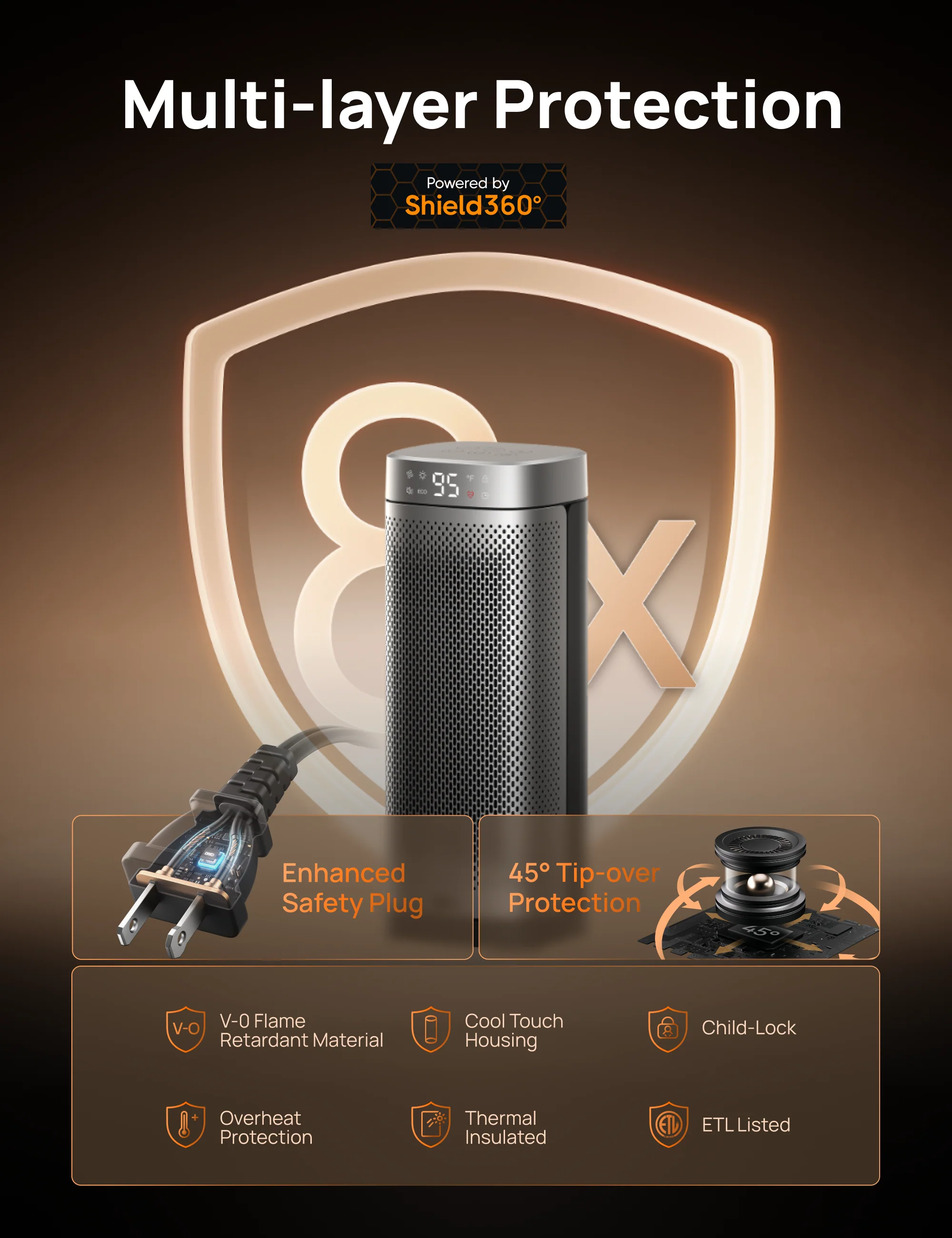 Space Heater Solaris Slim H2