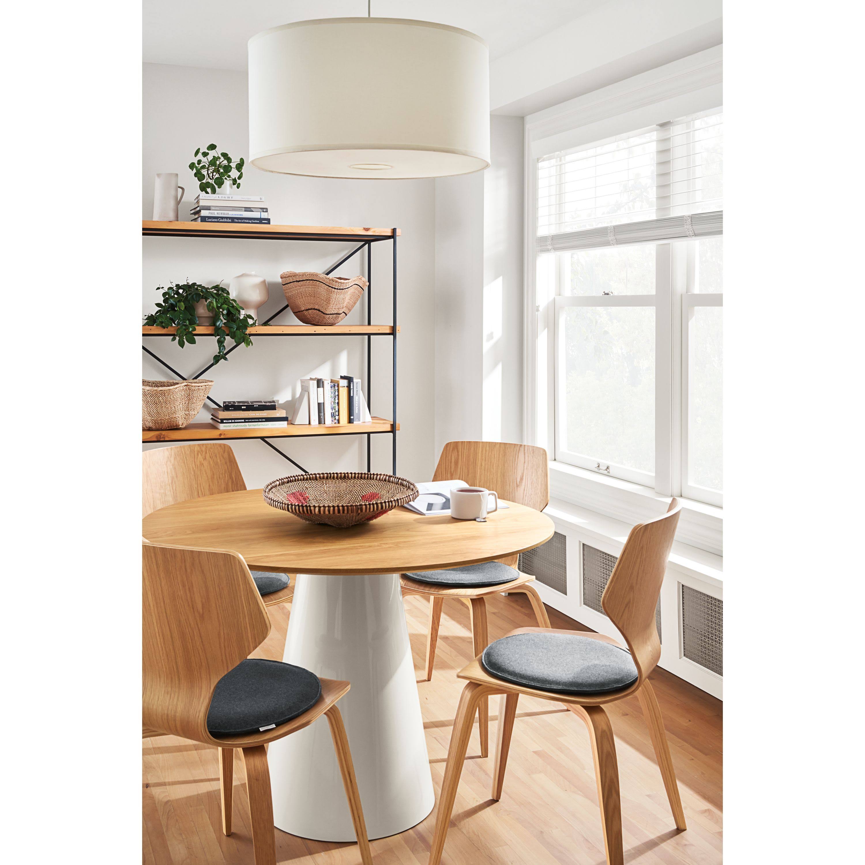 Room u0026 Board | Modern Decker 36 Diameter Round Table | Clear Tempered Glass Top