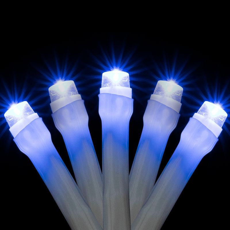 Northlight LED Wide Angle Christmas Lights - Blue - 10' White Wire - 20ct