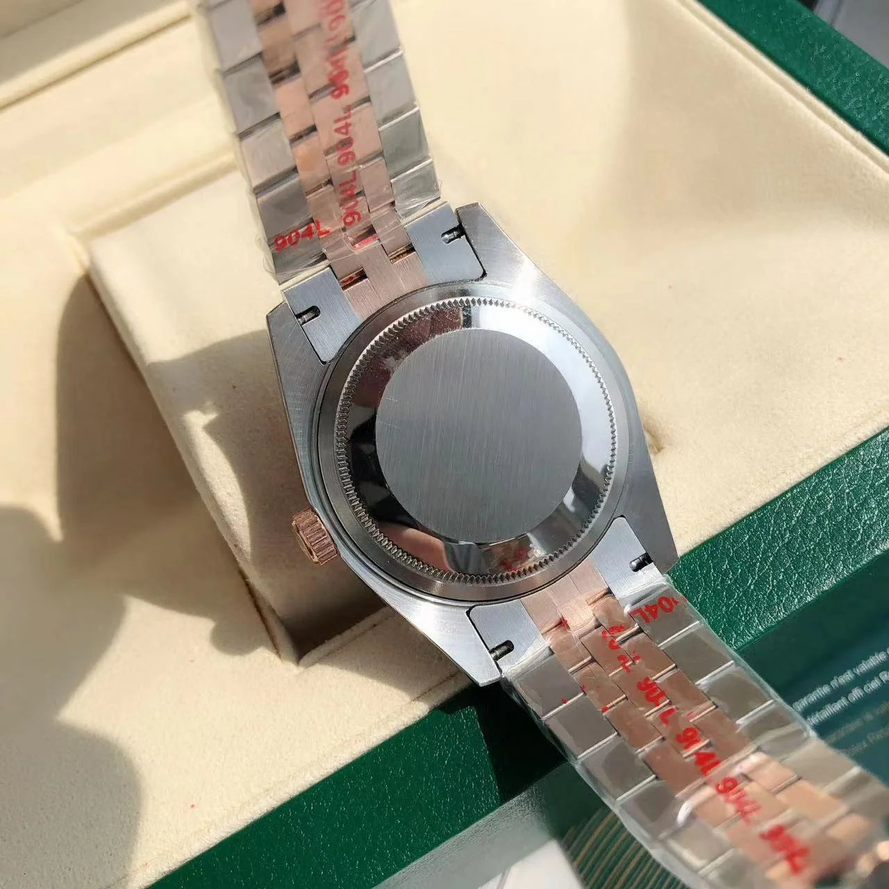 Rolex 25 Datejust 36mm Silver Pink Gold Black