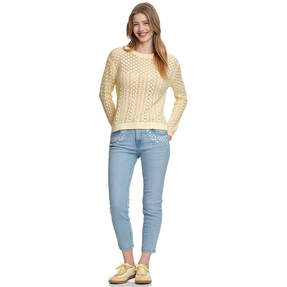 Gina Damen Slim-Jeans mit Used-Waschung