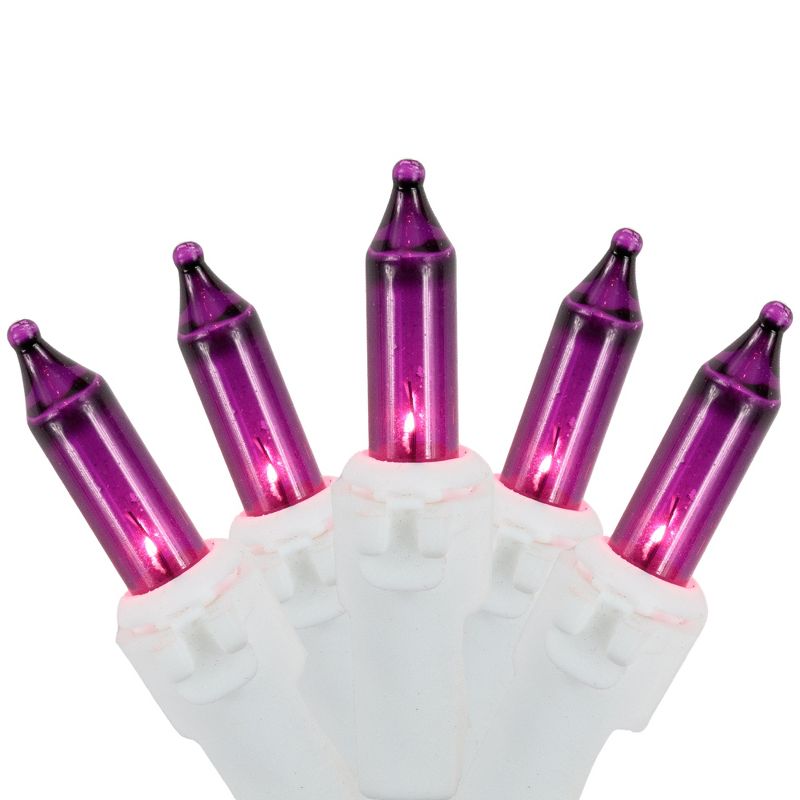 Northlight Mini Incandescent Christmas Lights - Purple - 10' White Wire - 50ct
