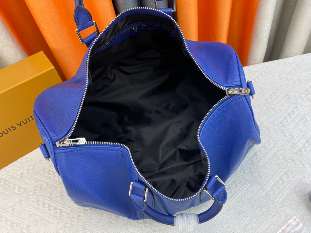 Louis Vuitton Keepall Bandouliere 50Cm Blue