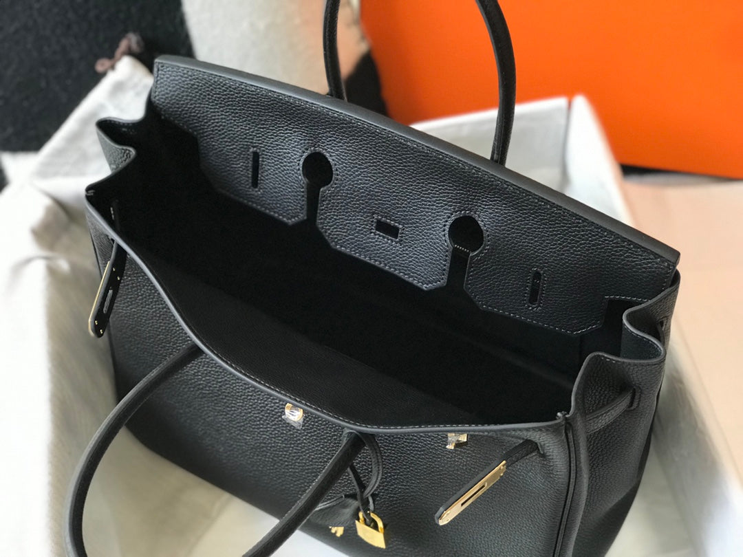 Hermes Birkin 35Cm Black Togo Leather Gold Hardware