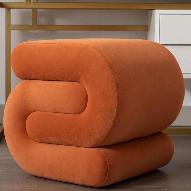 Coco Irregular Upholstered Ottoman maison Boucle