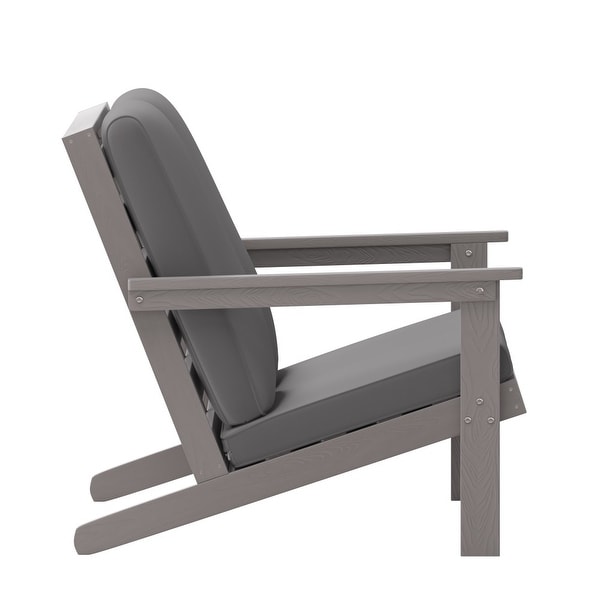 AllWeather Poly Resin Adirondack Loveseat and Cushions