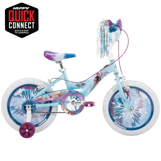Frozen 2 Kid Bike, Training Wheels, Streamers & Basket Included, 16 inch
