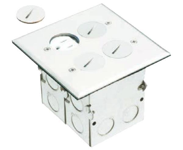 Arlington FLB5541NL 2 Gang Metal Floor Box Kit