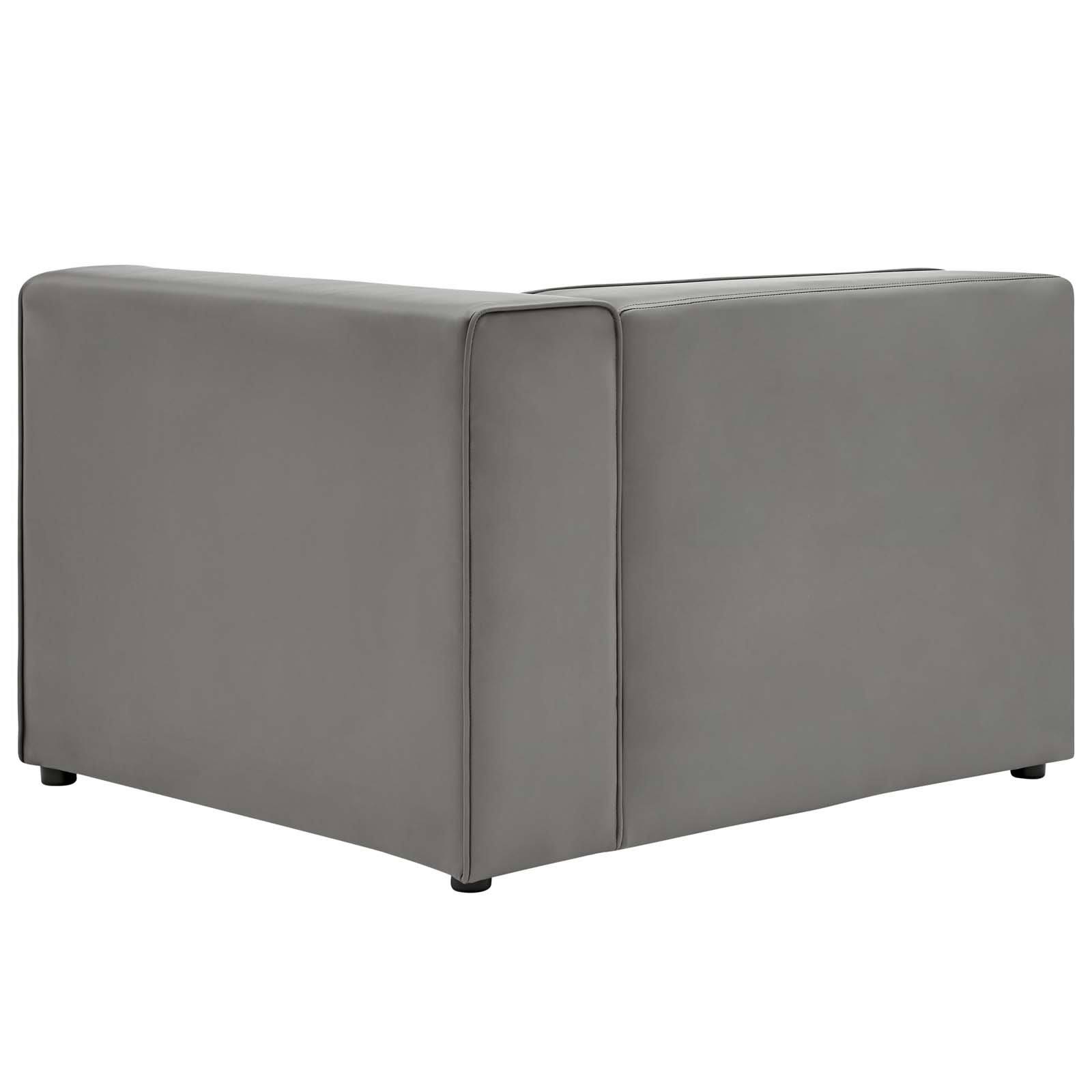 Modway Mingle Right-arm Chair Gray Vegan Leather