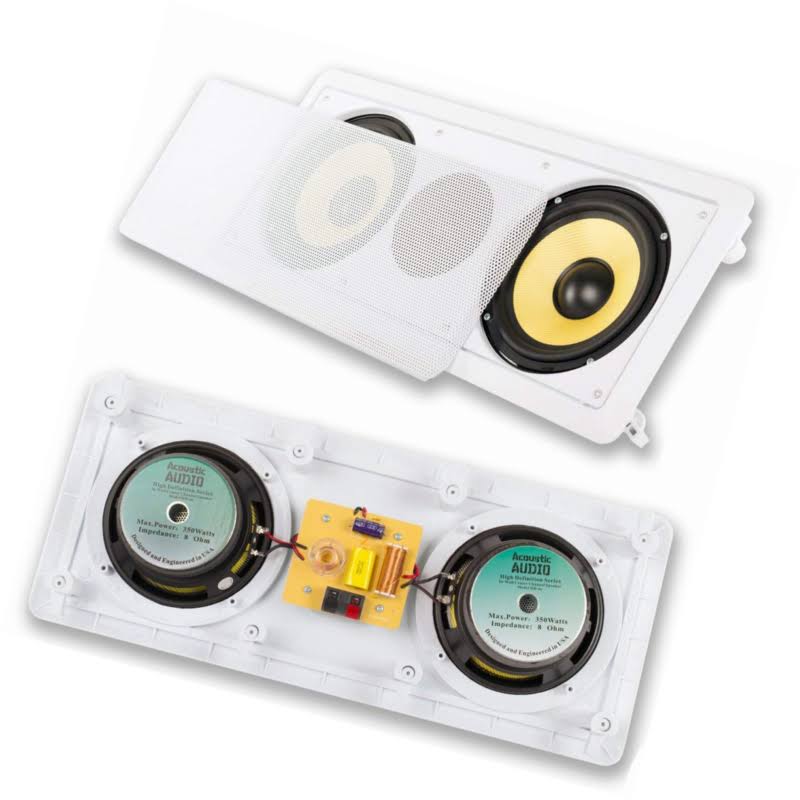 Acoustic Audio HD726 In-Wall/Ceiling Home Theater Surround 7.2 Speaker System, White