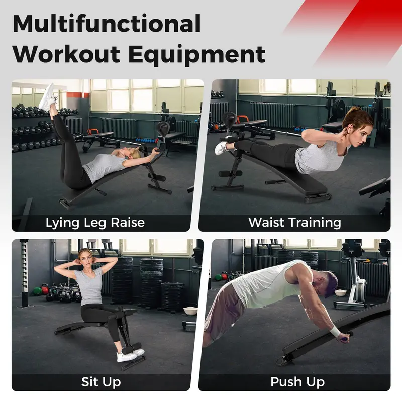 Premium Decline Sit-Up Bench – Foldable Slant Bench with High-Density Foam Cushioning for Comfort