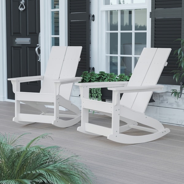 Indoor/Outdoor modern 2Slat Adirondack Poly Resin Rockers