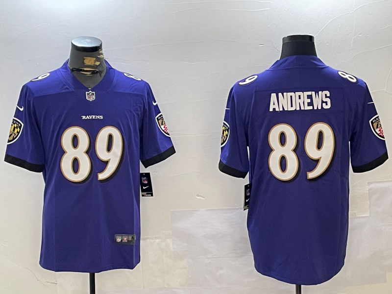 Men's Baltimore Ravens Mark Andrews #89 Purple Game Player Jersey