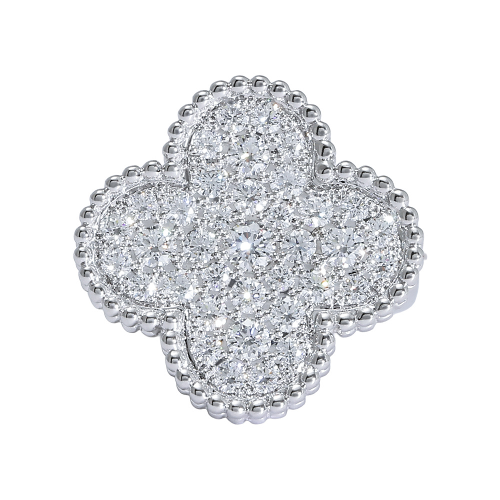 Van Cleef & Arpels Magic Alhambra Ring 18K White Gold Diamond VCARN9WU00