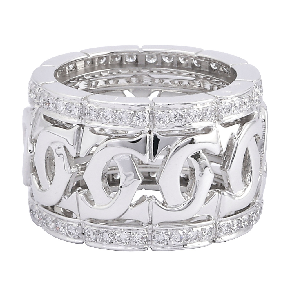 Cartier Entrerace Ring 18K White Gold Diamond