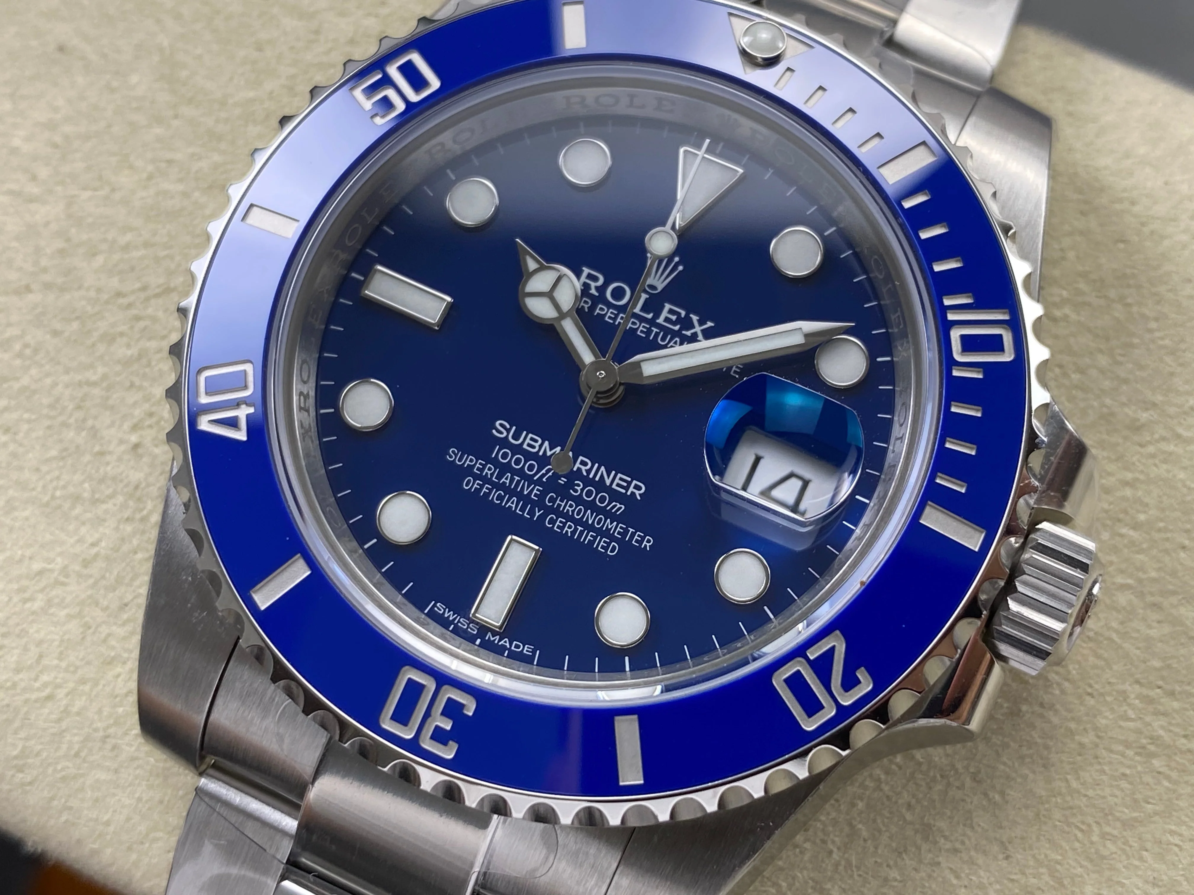 Rolex Submariner Date  Blue Ceramic Blue Dial