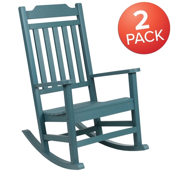 2 Pack AllWeather Faux Wood Rocking Chair