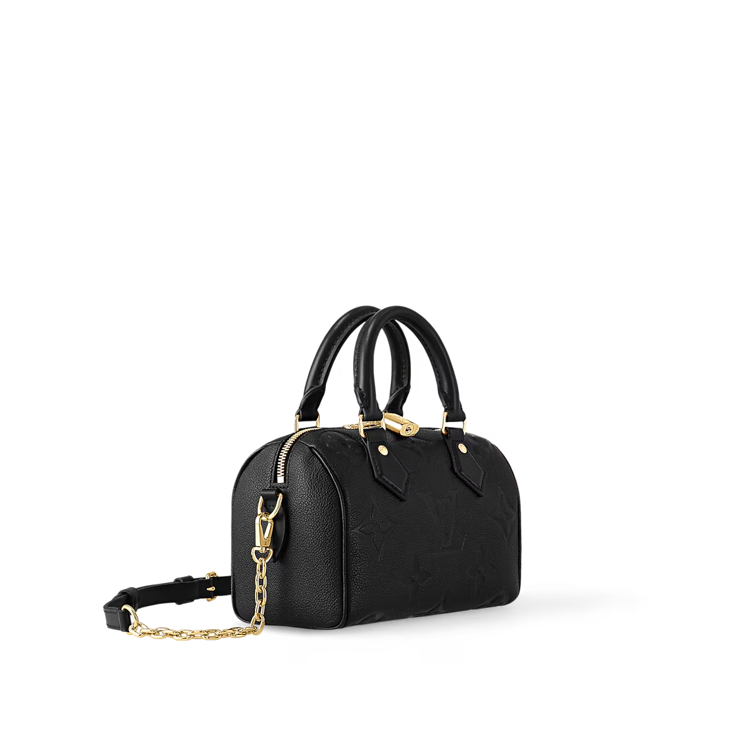 Louis VuittonSpeedy Bandouliere Bag Monogram Empreinte Giant 20 Black 20cm M58953