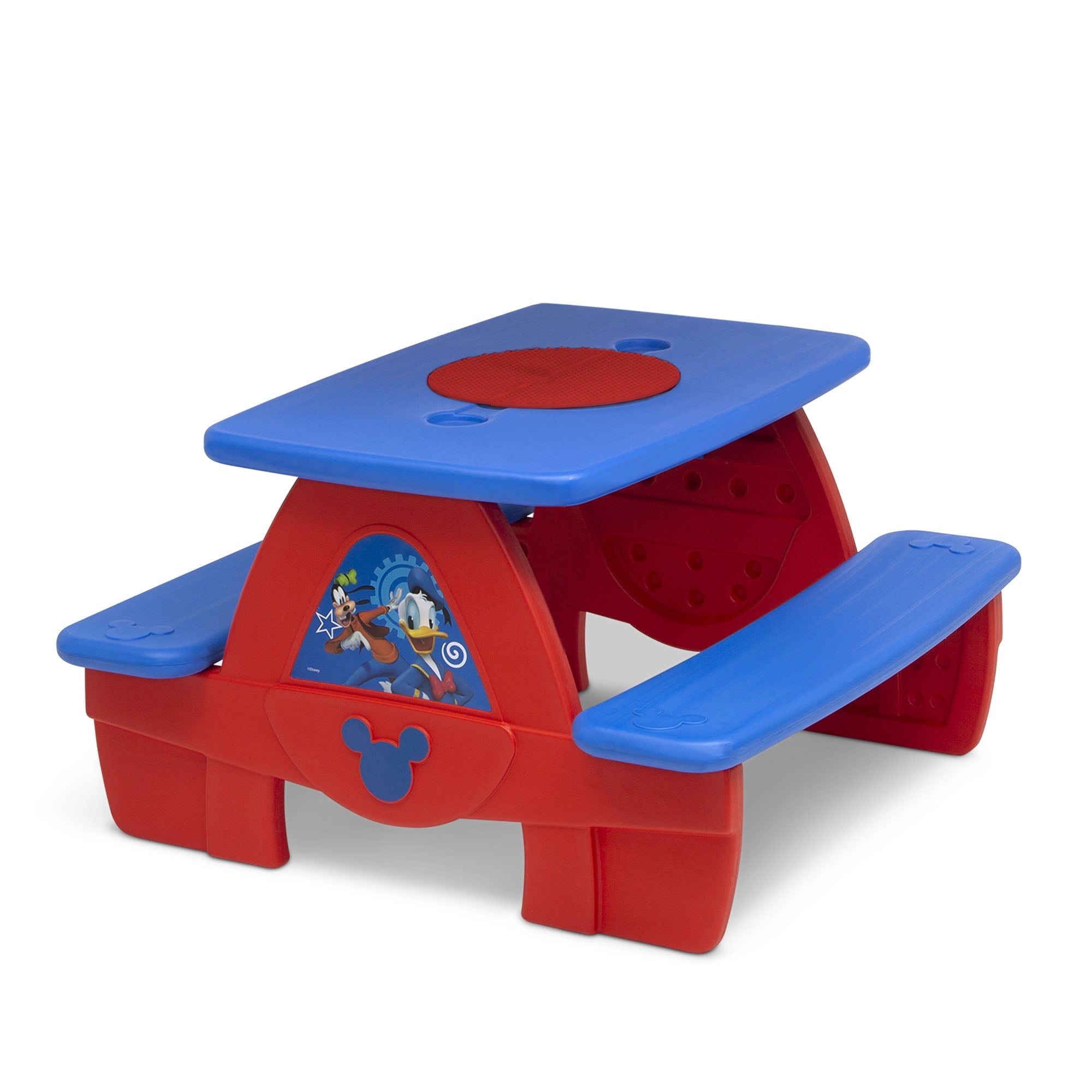 Mickey Mouse Picnic Table with Block Baseplate and Cupholders