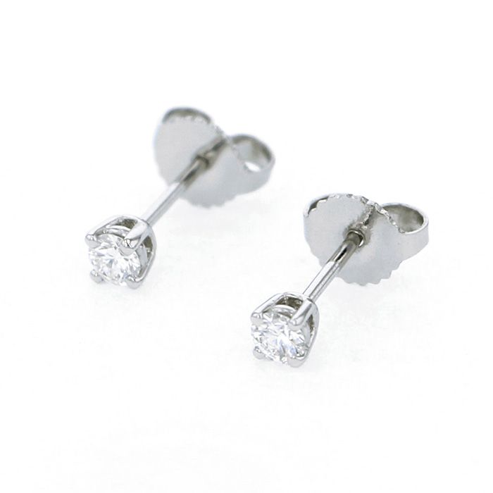 Tiffany & Co. Solitaire Earrings Platinum Diamond