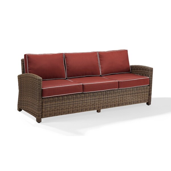 Crosley Bradenton Sofa with Sangria Cushions