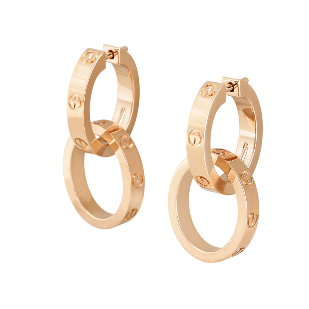 Cartier Love Earrings 18K Rose Gold B8301498