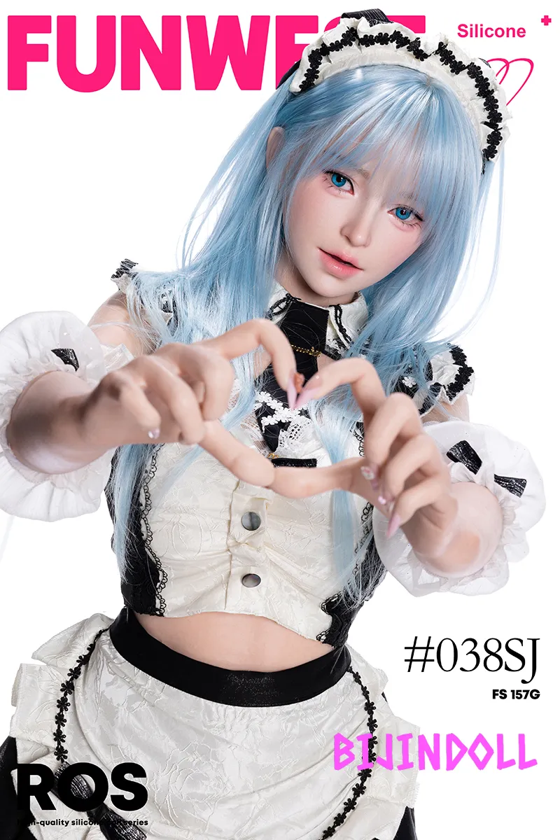 Funwest 157cm G-cup Silicone Sex Doll Alice with ROS Head #038SJ Maid Cosplay