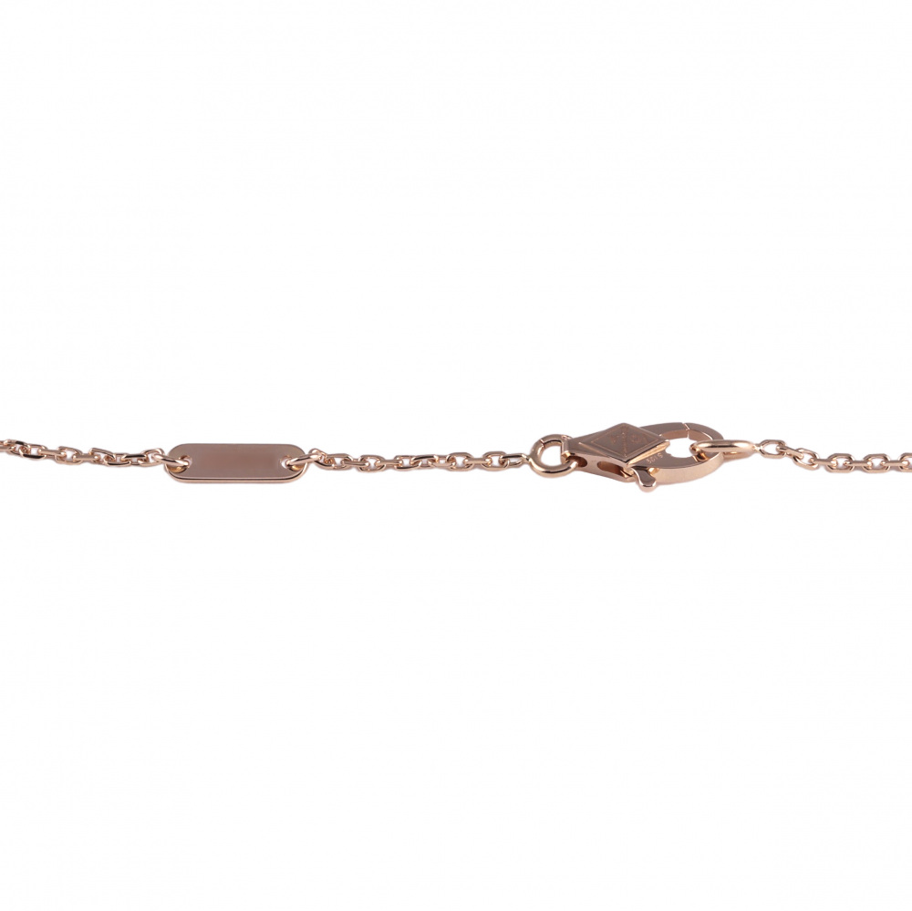 Van Cleef & Arpels Sweet Alhambra Necklace 18K Rose Gold Carnelian VCARN59M00